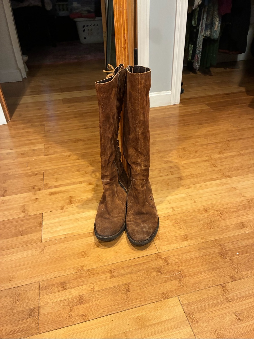 Tall Brown Suede Boots